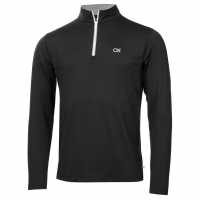 Мъжки Пуловер С Цип Calvin Klein Golf Golf Albany Half Zip Pullover Mens Black Мъжки пуловери и жилетки