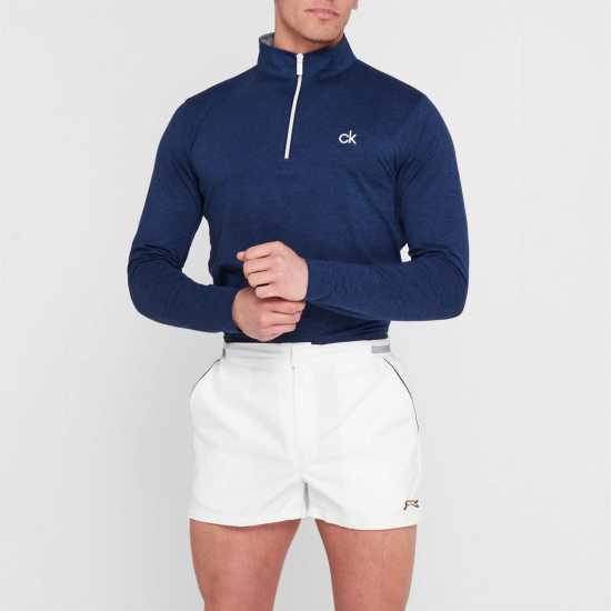 Мъжки Пуловер С Цип Calvin Klein Golf Golf Albany Half Zip Pullover Mens Морско сиво Боулинг