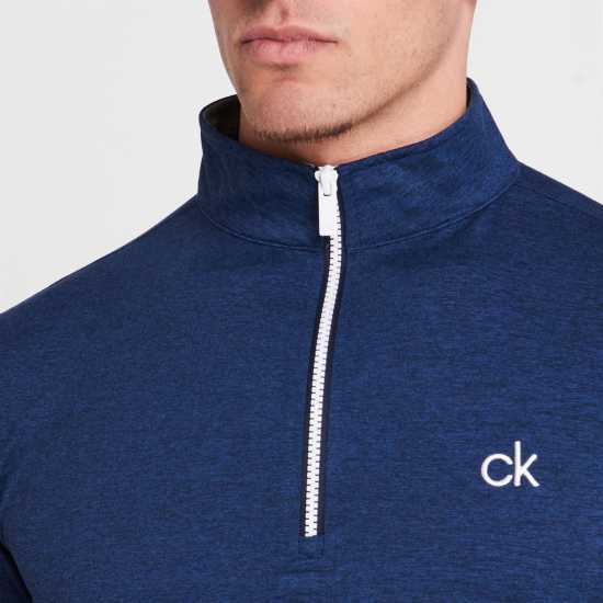 Мъжки Пуловер С Цип Calvin Klein Golf Golf Albany Half Zip Pullover Mens Морско сиво Боулинг