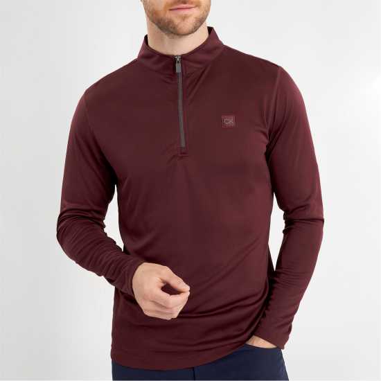 Calvin Klein Golf G 1/4Zp Sn99 Burgundy Дрехи за голф
