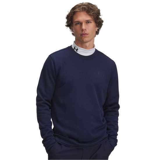 Дрехи за голф Under Armour Sweater Flc Crew Sn54 Midnight Navy Under Armour Sweater Flc Crew Sn54 Midnight Navy Дрехи за голф