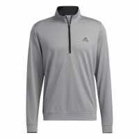 Adidas Upf Lightweight Pullover Top Mens Grey/Black Мъжки пуловери и жилетки