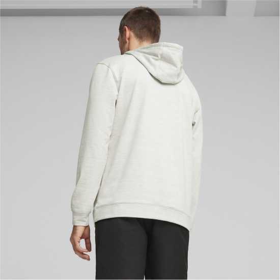 Puma Cloudspun Patch Hoodie Jumper Mens Сиво синьо Дрехи за голф
