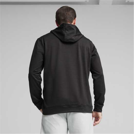 Puma Cloudspun Patch Hoodie Jumper Mens Pma.Черно Топло Дрехи за голф