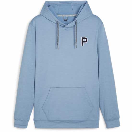 Дрехи за голф Puma Cloudspun Patch Hoodie Jumper Mens Зен Син Puma Cloudspun Patch Hoodie Jumper Mens Зен Син Дрехи за голф