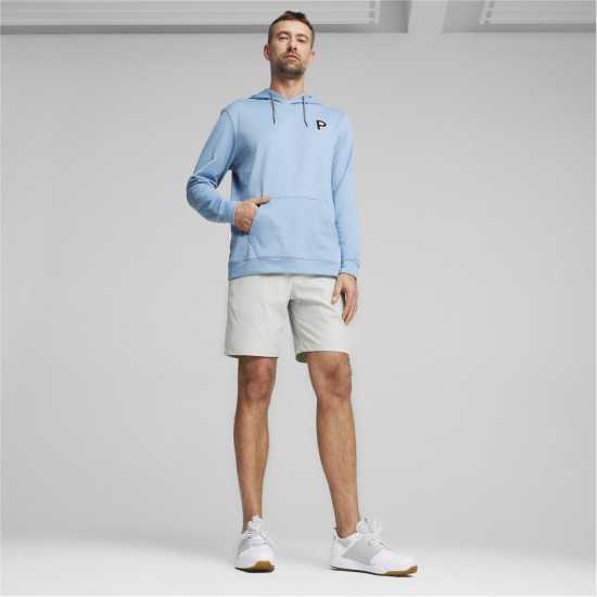 Дрехи за голф Puma Cloudspun Patch Hoodie Jumper Mens Зен Син Puma Cloudspun Patch Hoodie Jumper Mens Зен Син Дрехи за голф