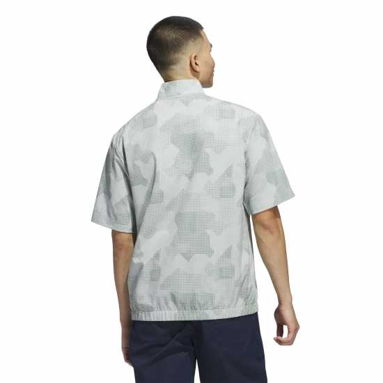 Adidas Мъжки Пуловер С Цип Go-To Dwr Short Sleeve Half-Zip Pullover Mens Чудесно сребро Дрехи за голф