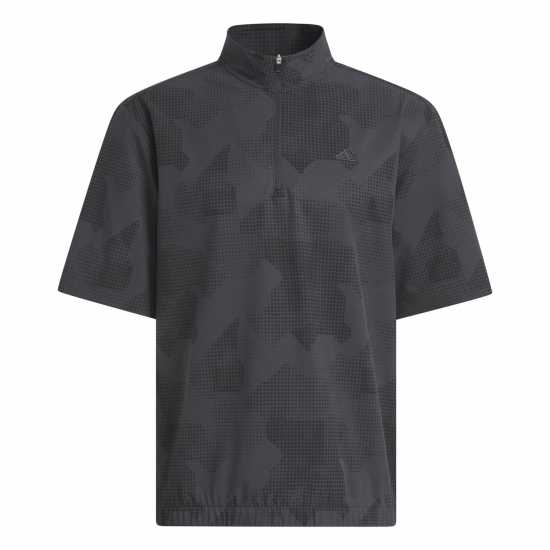 Adidas Мъжки Пуловер С Цип Go-To Dwr Short Sleeve Half-Zip Pullover Mens Черно Дрехи за голф