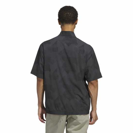 Adidas Мъжки Пуловер С Цип Go-To Dwr Short Sleeve Half-Zip Pullover Mens Черно Дрехи за голф