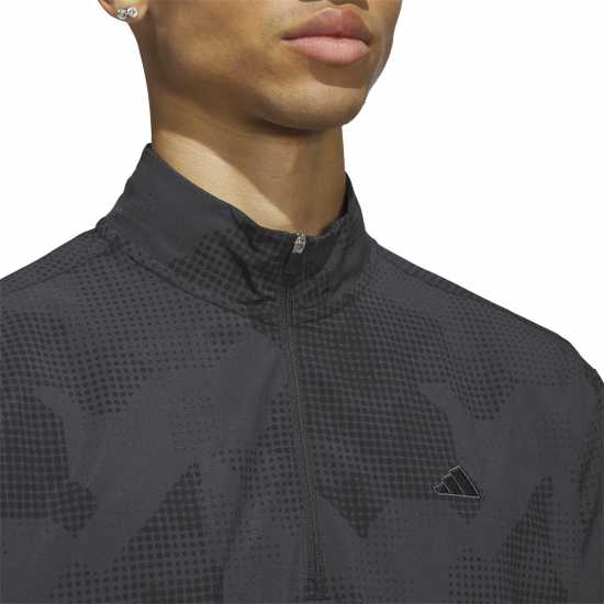 Adidas Мъжки Пуловер С Цип Go-To Dwr Short Sleeve Half-Zip Pullover Mens Черно Дрехи за голф
