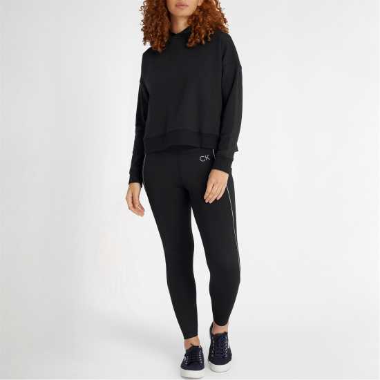 Calvin Klein Golf G Hoodie Ld99 Black Дамски пуловери и жилетки