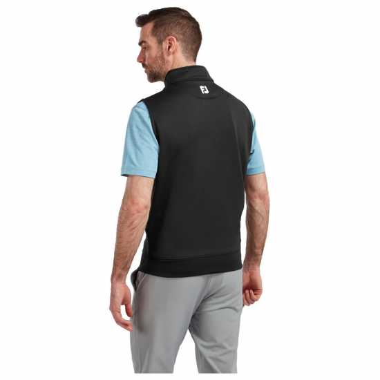 Footjoy Chill Out Vest Mens Черно Мъжки пуловери и жилетки