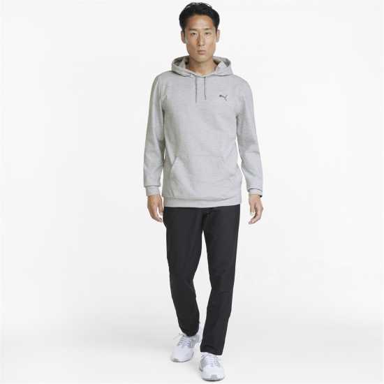 Puma Cloudspun Progress Hoodie Mens Сиво пухкаво Дрехи за голф