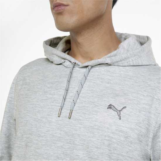 Puma Cloudspun Progress Hoodie Mens Сиво пухкаво Дрехи за голф