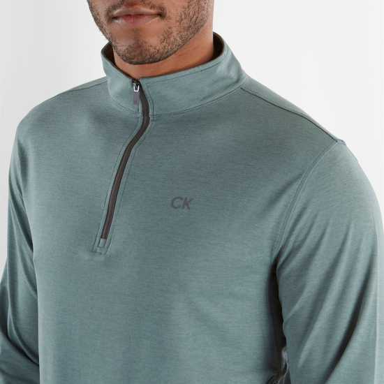 Calvin Klein Golf Newport Zip Top Sage Marl Мъжки пуловери и жилетки