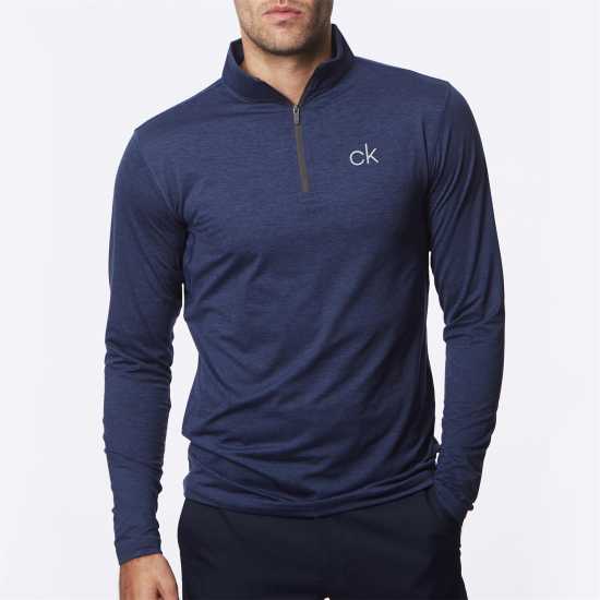 Calvin Klein Golf Newport Zip Top Navy Marl Мъжки пуловери и жилетки