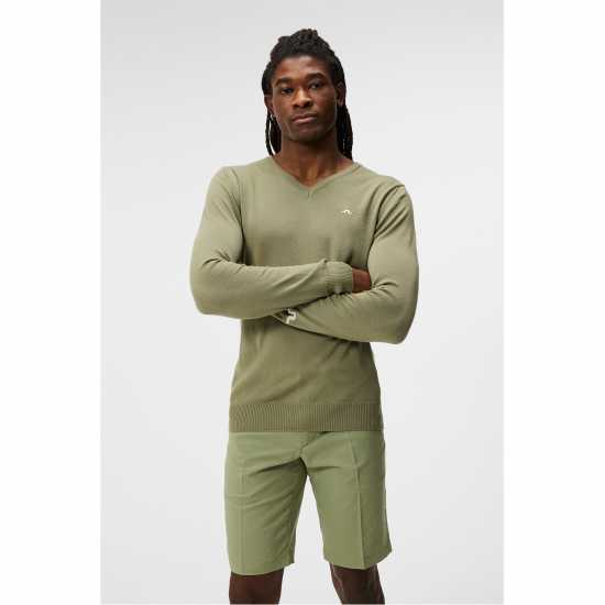 Дрехи за голф J Lindeberg Golf Lym Kn Swtr Sn99 Маслено зелено J Lindeberg Golf Lym Kn Swtr Sn99 Маслено зелено Дрехи за голф