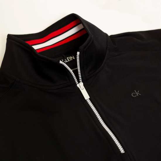 Мъжко Горнище Полу-Цип Calvin Klein Golf Orbit Half Zip Top Mens Black/Red Мъжки пуловери и жилетки
