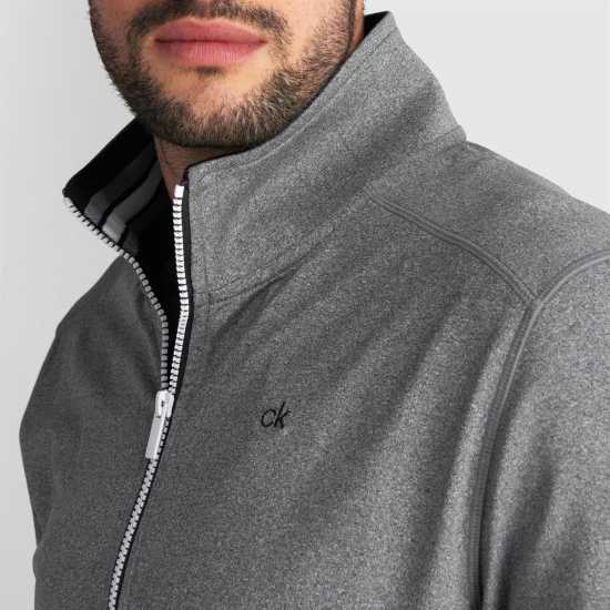 Мъжко Горнище Полу-Цип Calvin Klein Golf Orbit Half Zip Top Mens Silver Marl Мъжки пуловери и жилетки