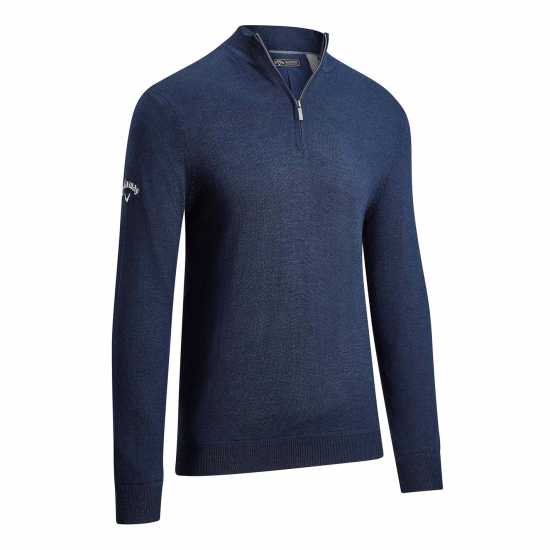 Callaway Мъжка Риза Lined Zip Sweatshirt Mens Navy Blue Мъжки пуловери и жилетки
