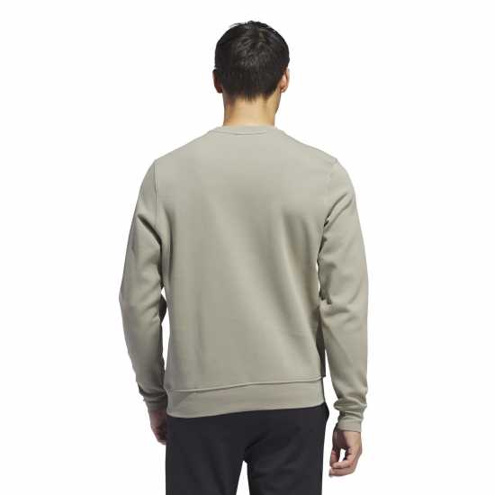 Adidas Мъжка Риза Crew Pullover Sweatshirt Mens Silver Pebble - Мъжки пуловери и жилетки