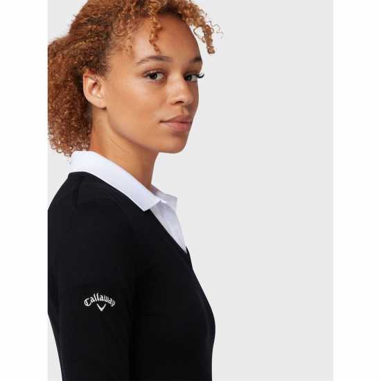 Callaway V Neck Golf Sweater Womens Black Onyx Дамски суичъри и блузи с качулки