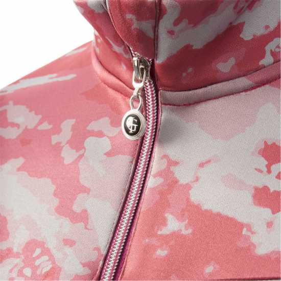 Green Quarter Zip Ld99 Dark Pink Дамски суичъри и блузи с качулки