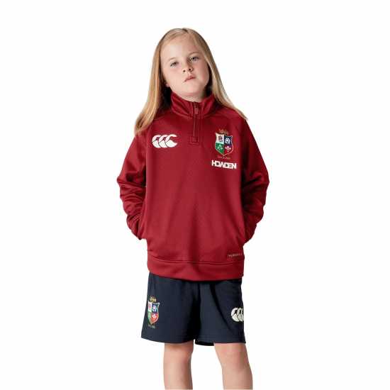 Полар Подрастващи Деца British And Irish Lions 2024 Quarter Zip Fleece Juniors  
