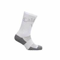 Callaway Мъжки Чорапи Tour Crew Socks Mens Wht/Gry Мъжки чорапи