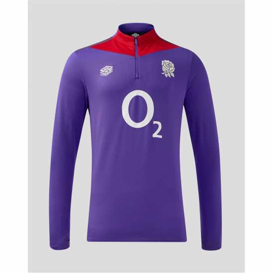 Umbro England Rugby Mid Layer Top 2024 Adults Виолетово/Червено Umbro England Rugby Mid Layer Top 2024 Adults Виолетово/Червено