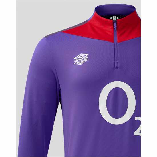 Umbro England Rugby Mid Layer Top 2024 Adults Виолетово/Червено Umbro England Rugby Mid Layer Top 2024 Adults Виолетово/Червено