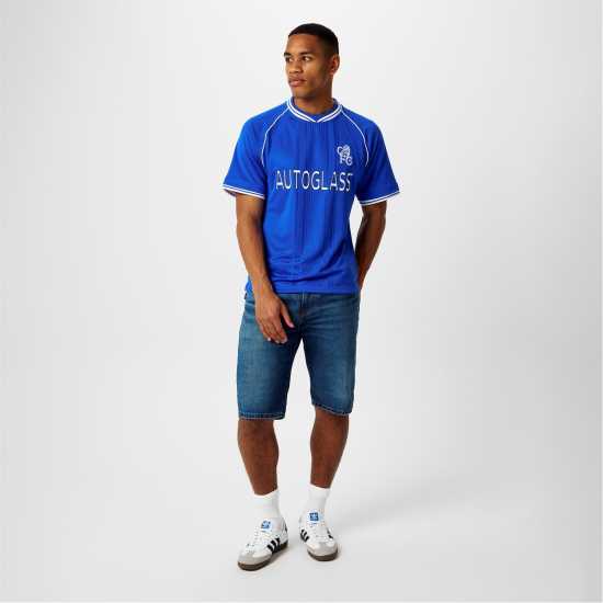 Score Draw Домакинска Футболна Фланелка Chelsea Fc Home Shirt 2000/2001 Mens  