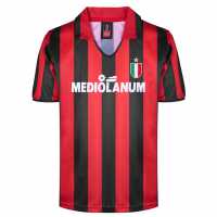 Score Draw Домакинска Футболна Фланелка Draw Ac Milan Home Shirt 1998 1999 Adults  Мъжко облекло за едри хора