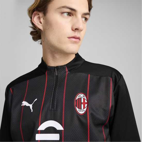 Puma Ac Milan Prematch Quarter Zip Top 2024 2025 Adults  Мъжки горнища с цип