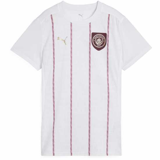 Puma Manchester City Pre Match Short Sleeve Shirt 2024 2025 Womens Бяло/Яспер Всички Пума Футбол
