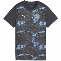 Puma Manchester City Pre Match Short Sleeve Shirt 2024 2025 Womens Сиво Студено/Сиво Всички Пума Футбол