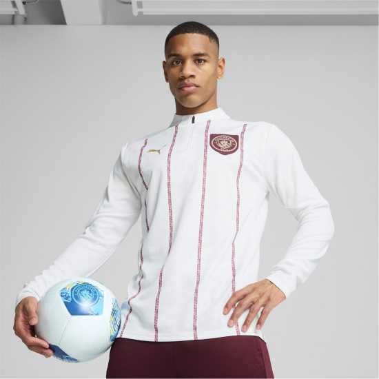 Puma Manchester City Pre Match Quarter Zip Drill Top Adults  Мъжки горнища с цип