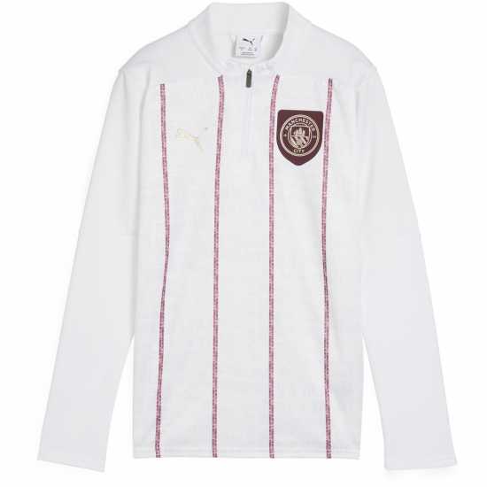 Puma Детско Горнище За Тренировка Manchester City Pre Match Quarter Zip Drill Top Juniors  Детски горнища с цип