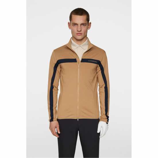 J Lindeberg Golf Jarvis Midlayer Sn53 Tigers Eye Дрехи за голф