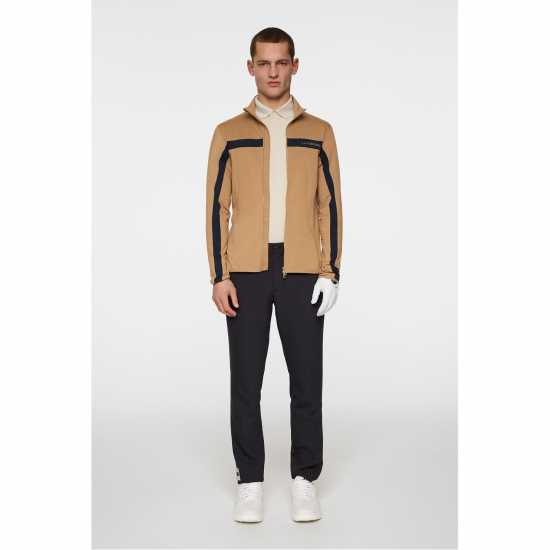 J Lindeberg Golf Jarvis Midlayer Sn53 Tigers Eye Дрехи за голф