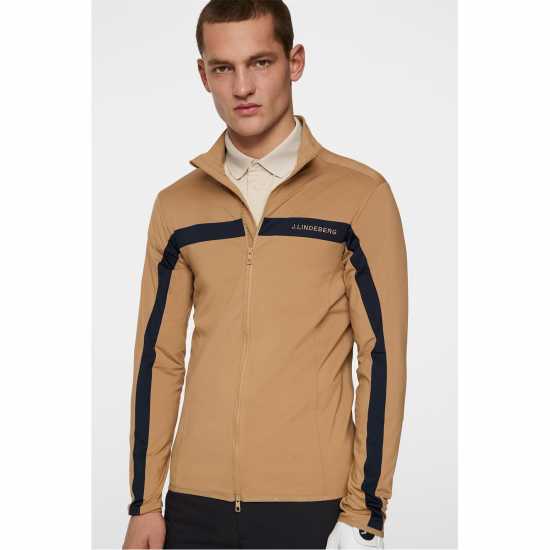 J Lindeberg Golf Jarvis Midlayer Sn53 Tigers Eye Дрехи за голф