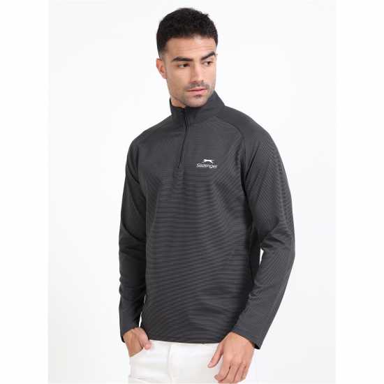Slazenger Hybrid Quarter Zip Sweatshirt - Mens  Дрехи за голф