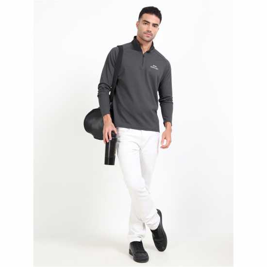 Slazenger Hybrid Quarter Zip Sweatshirt - Mens  Дрехи за голф
