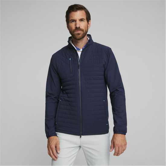 Дрехи за голф Puma Ватирано Яке Scotia Quilted Jacket Golf Mens Тъмносин/Дъб Puma Ватирано Яке Scotia Quilted Jacket Golf Mens Тъмносин/Дъб Дрехи за голф