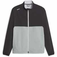 Puma Monterey Wind Jacket Golf Mens Черно/Сланцевосин Дрехи за голф