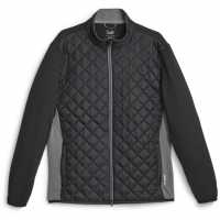 Puma Ватирано Яке Frost Quilted Jacket Golf Mens Черно Пума Дрехи за голф