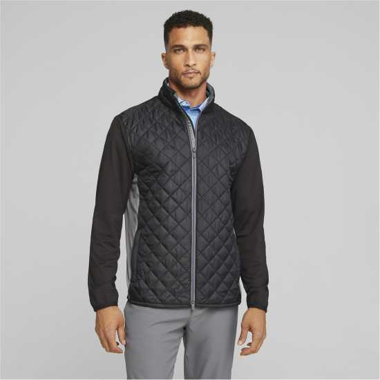 Дрехи за голф Puma Ватирано Яке Frost Quilted Jacket Golf Mens Черно Пума Puma Ватирано Яке Frost Quilted Jacket Golf Mens Черно Пума Дрехи за голф