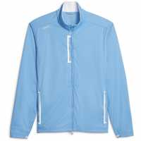 Puma Шел Яке Channel Softshell Jacket Golf Mens Синьо/Бяло Дрехи за голф