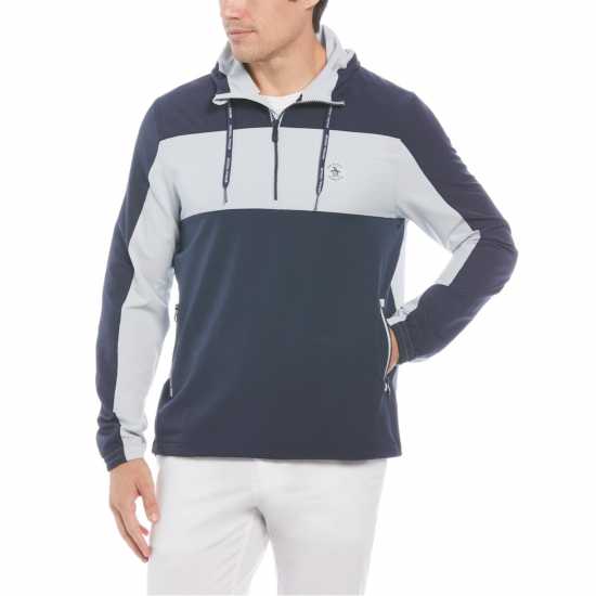 Original Penguin Golf Quarter Zip Jkt Sn99 Черно Ирис/Круша Дрехи за голф
