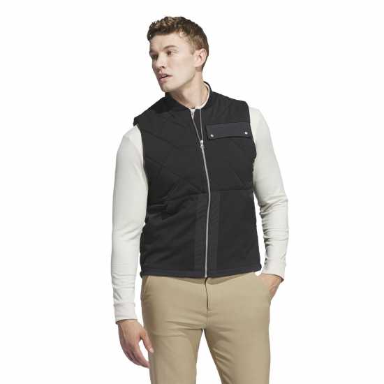 Дрехи за голф Adidas Go-To Quilted Dwr Full Zip Vest Mens Adidas Go-To Quilted Dwr Full Zip Vest Mens Дрехи за голф